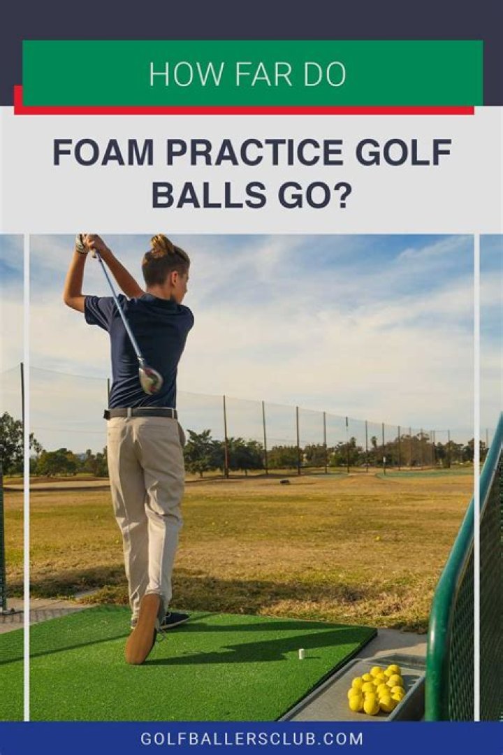 How far do practice golf balls go?