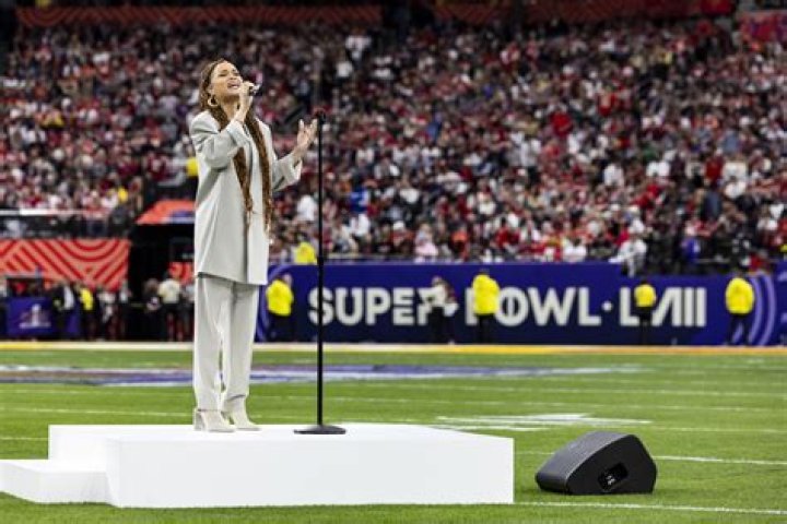 Who sang the shortest national anthem at the Super Bowl?